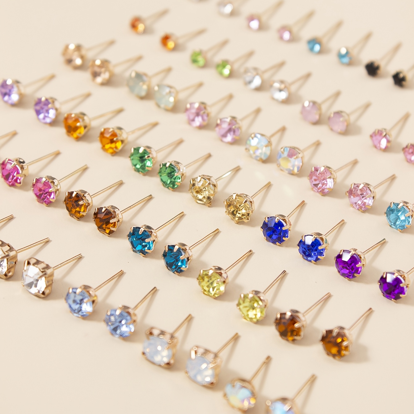 72pcs Women's Stylish Stud Earring Set
